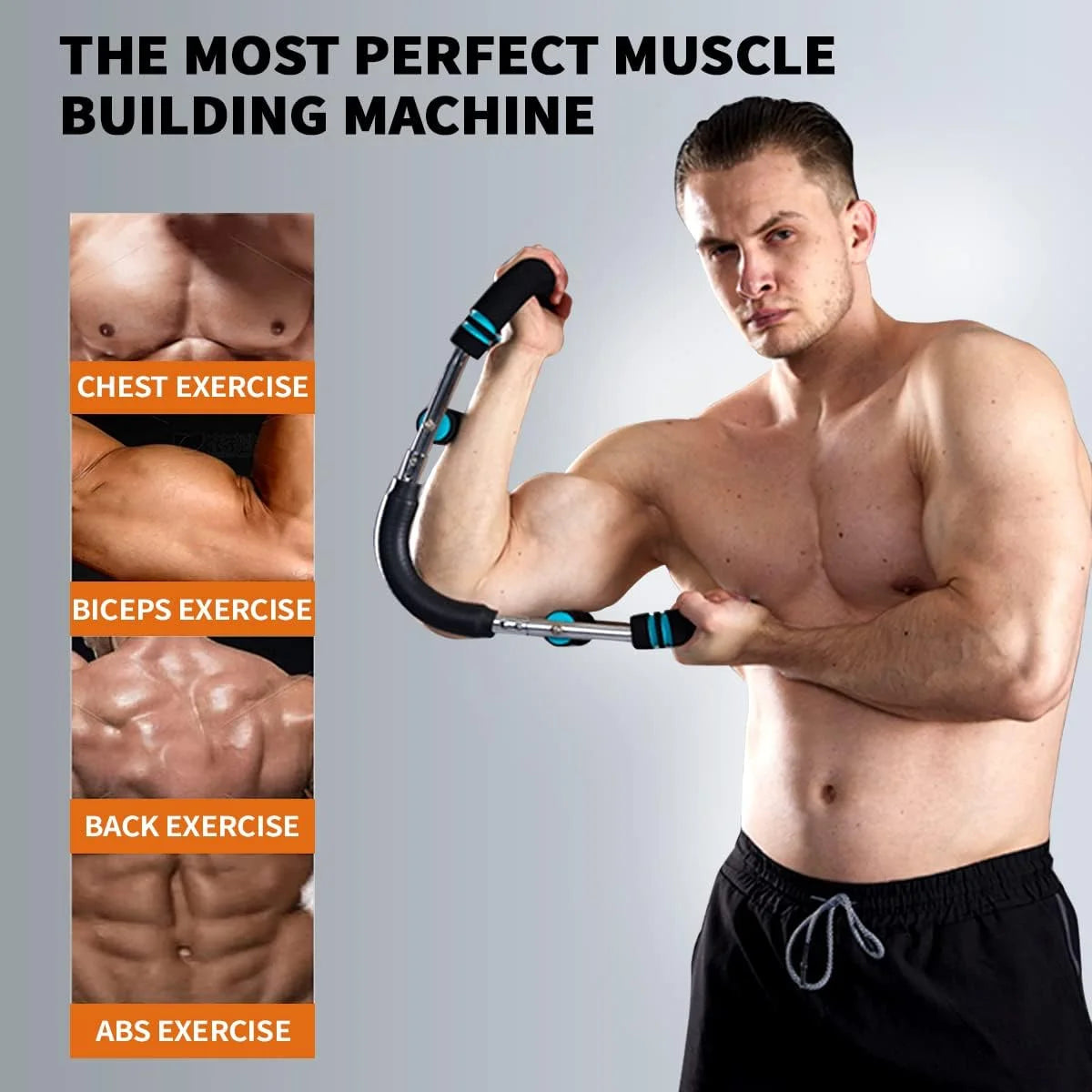 , 44-110Lbs Twister Arm Exerciser, Forearm Triceps Chest Enhanced Exercise Strengthener, Portable Fitness Equipment for Home