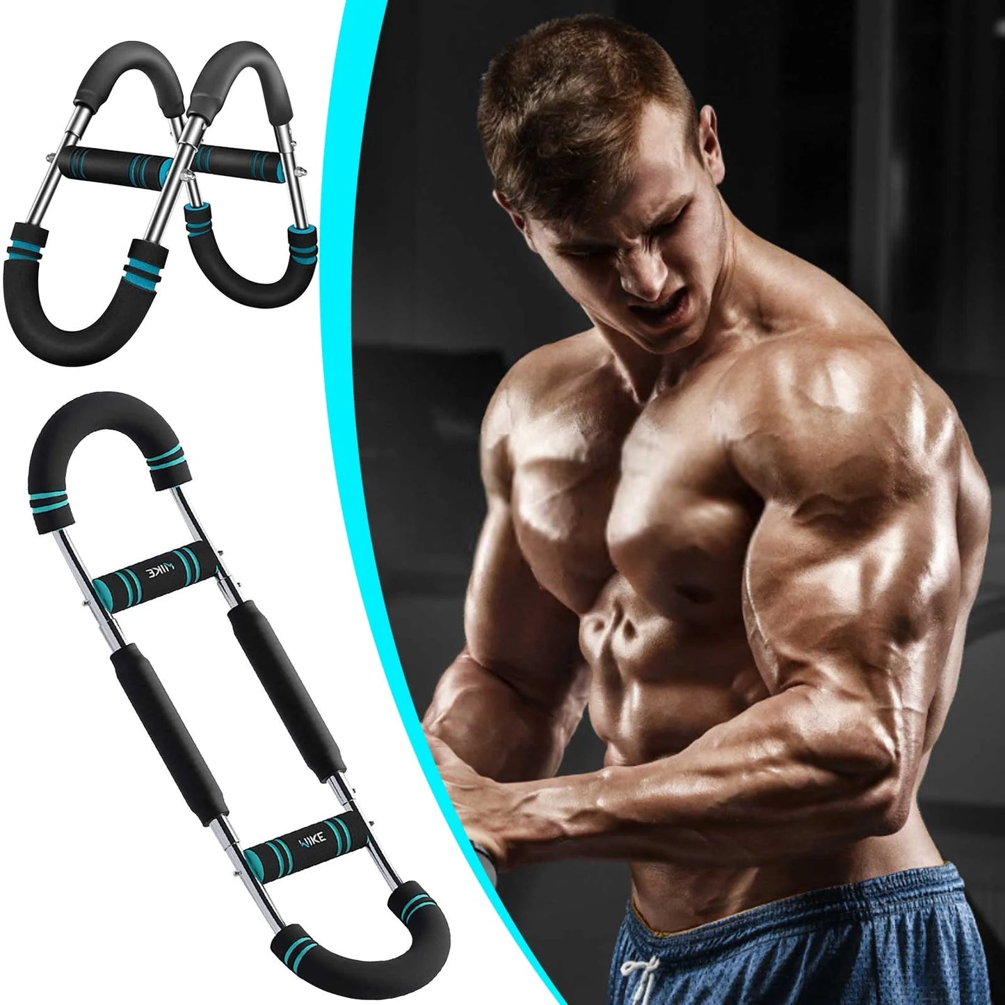 , 44-110Lbs Twister Arm Exerciser, Forearm Triceps Chest Enhanced Exercise Strengthener, Portable Fitness Equipment for Home